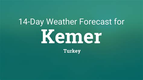 14 Day Weather Kemer .